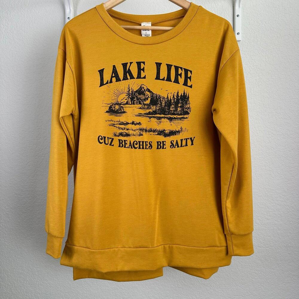 S Women’s Long Sleeve Sweatshirt Yellow